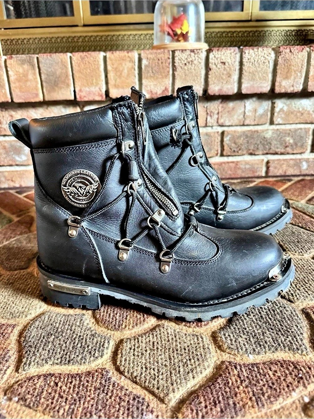 Milwaukee leather MBM9075 women’s motorcycle boots